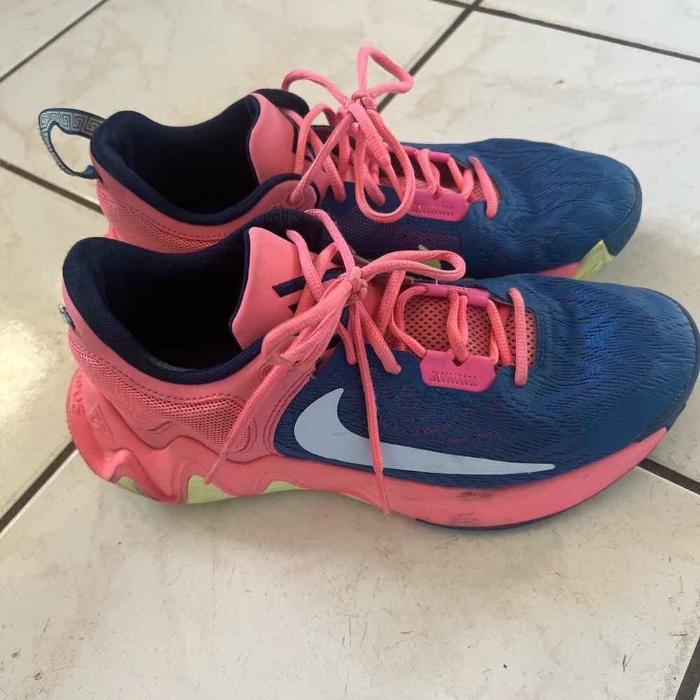 Nike Blue and Pink Sneakers with Vibrant Design